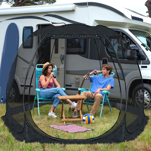Effortless Pop Up House Tent With Outdoor Screen Room No Fuss Quick Setup UV Resistant Canopy Tent That Opens In Seconds
