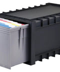 Heavy Duty Archive File Storage Box With 24 Inch Depth, Stackable Up To Ten High, Label Holder, 50 Percent Post Consumer Material