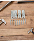 Heavy Duty Wall Mount Gate Hinges Set, 4 Pieces, Steel Construction, Twelve Point Seven Millimeter Hole, Weatherproof Outdoor Barn Door And Fence Hardware, Quiet Operation, Rust Resistant, For Smooth Gate Swing, with screws