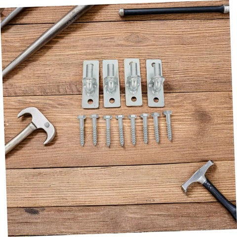 Heavy Duty Wall Mount Gate Hinges Set, 4 Pieces, Steel Construction, Twelve Point Seven Millimeter Hole, Weatherproof Outdoor Barn Door And Fence Hardware, Quiet Operation, Rust Resistant, For Smooth Gate Swing, with screws