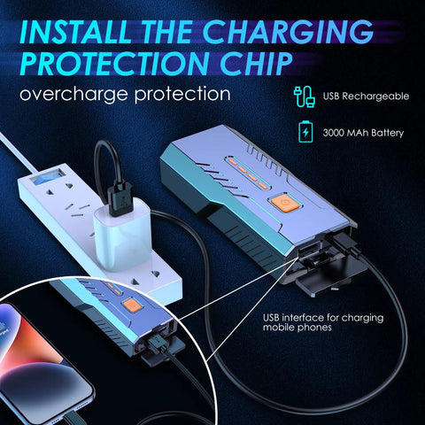 Ultra Bright 1200 Lumen Bike Light With Wide Beam For Night Rides Long Lasting 3000 Milliamp Hours Battery Up To 41 Hours Run Time Six Modes One Touch Control High Medium Low Boost For Safe Cycling USB charging with protection chip