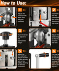 How to use Knockout Performance Wire Stripper Machine For Scrap Copper, showing adjustment steps for wire and blade height.