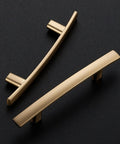 15 Pack Solid 3 Inch Center Hole Curved Bar Cabinet Handles and About Five Inch Length Black Drawer Pulls for Kitchen Cabinets