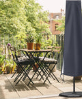 Heavy Duty Patio Umbrella Cover With Zip, 420D Oxford Fabric, Waterproof Shield For 9ft To 12ft Market Umbrellas in dark grey