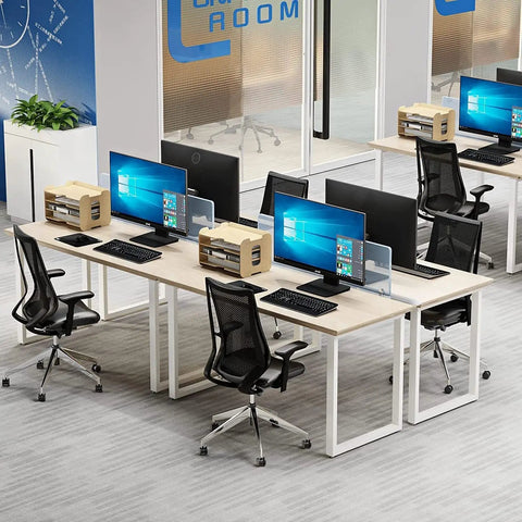 Heavy Duty Steel Tube Desk Legs Featuring Knockout Rustic Charm Smooth Black Paint Job Nailed Diy Assembly in modern office setup.