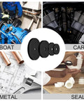 Heavy Duty 120 Pcs Flat Rubber Washers Assortment Kit With 6 Sizes in use for boats, cars, metal work, and sealing pipes