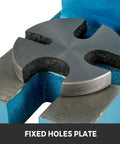 Close-up of the fixed holes plate on 1 Ton Manual Arbor Press For Home Workshop, Beefy Heavy Duty Desktop Cast Iron Arbor Press.