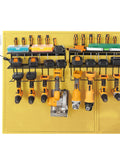 Power Tool Organizer Wall Mount For Garage With Drill Holder And Storage Rack, Heavy Duty Steel Construction, mounted with tools