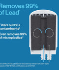Faucet Mount Water Filter System White No Waiting Filtration Easy Install Instant Filtered Tap Water On Demand Multi Use Removes 99% Lead