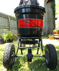 50 Lb Capacity Push Broadcast Spreader For Lawns And Gardens, Easy Push Handle, Durable Heavy Duty Frame, Black Model P20-500BH