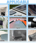 Heavy Duty Waterproof Repair Tape For Fabric Tents Awnings RV Roofs Tarps Boat Covers And Outdoor Gear UV Proof Tear Resistant Multipurpose Black Patch examples