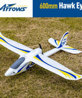 Arrows RC Plane 600mm Hawk Eyes Remote Control Airplane Plug And Play Ready To Fly RTF Easy To Fly White on grass