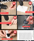 Pinewood Derby Car Polishing Kit with Graphite Powder, Buffing Wool Head, Flat File, Polishing Spears, Sandpaper, and Drill Instructions