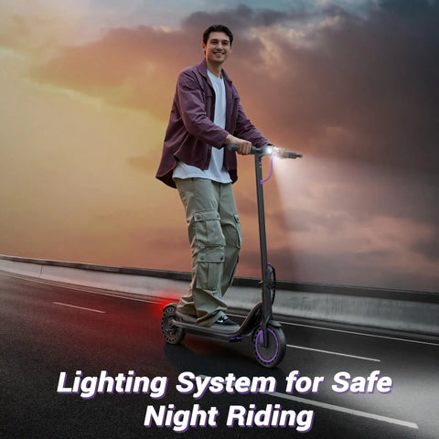 Grab Your Foldable Electric Scooter For Smooth Adult Commutes Featuring A Badass 500W Motor Super Long 40 Mile Range with lights.