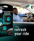 Smart Car Vent Freshener Long Lasting Odor Erasing Clip Set Intensity Low Or High Unstopables Crispy Road Ready Scent Four Pack in car.
