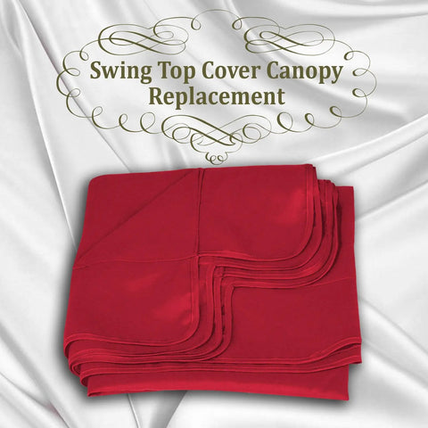 Burgundy Patio Swing Canopy Replacement Top Cover for 77 by 43 Inch Porch Furniture