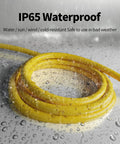 Heavy Duty Outdoor Extension Cord 200 Ft 12 Gauge 3 Conductor waterproof coiled on wet ground in rain