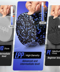 High Density Foam Roller For Back Pain Relief And Deep Tissue Recovery In Yoga And Pilates Warmups With EPP Thick Foam Available In Multiple Sizes And Colors Blue Speckled 18 Inches For Home Gym Or Travel Ideal For Myofascial Release And Post Workout comparison of foam densities