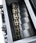 Interior view of Industrial Grade Plastic Shredder And Grinder Crusher blades for bottles barrels wood nylon, heavy duty pulverizer