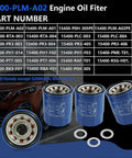 3pc Oil Filter Drain Plug Gasket Kit For Honda Acura Cars Includes Accord CR-V Civic Fit Pilot Replaces 15400-PLM-A02