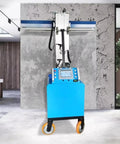 Professional Grade Fully Automatic Wall Leveling Machine Compact Cement Plaster Tool in blue, ideal for quick interior remodels.