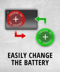 Proximity Security Tag 2.0 Bluetooth Add On For CarLock System That Powers Up Proximity Alerts Based On How Close You Are Energy Saving Auto Security Long Lasting Battery Up To 1 Year Requires CarLock Main Unit Not Standalone. CR2032 battery replacement graphic