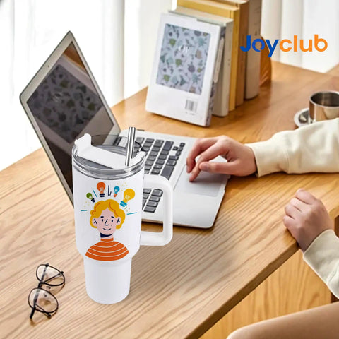 8 Pack 40 Oz Sublimation Tumbler With Handle Blank Insulated Large Travel Cup Stainless Steel For DIY Craft Heat Press Print