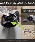 Thermal Coffee Carafe 68 Ounce 2 Liter Insulated Stainless Steel Beverage Dispenser with large opening and removable lid
