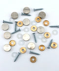 Straight Up Premium Stainless Steel Decorative Screw Covers Smooth Brushed Finish 16 Mm Hidden Mirror Screws Rust Proof Concealed Fasteners Walls And Furniture 10 Pack array of screw covers and fasteners