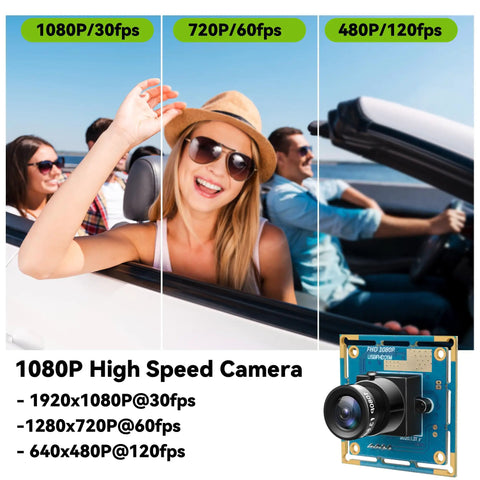 1080P USB Camera Module With Plug And Play Setup High Speed 30 60 100fps CMOS OV2710 Sensor Low Light Industrial Camera Board