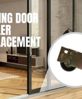 Sliding Door Roller Assembly Replacement For Patio Glass Doors With One And One Quarter Inch Precision Bearing Steel Wheel Easy Install Fix And Repair Hardware For Smooth Sliding And Durable Track Performance, sliding door shown