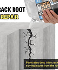 Self Leveling Asphalt Crack Filler For Driveways And Roads 17.6 Fl Oz being applied to cracks on a concrete surface.