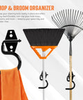 20 Pack Heavy Duty Garage Hooks Set With 7 Sizes And 2 Extension Cord Organizer Straps for mops, brooms, and tools storage