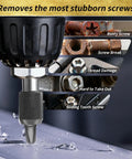 Usage of 33 Piece Screw Extractor And Bolt Remover Kit With HSS Drill Bits Magnetic Extension Bit Holder Easy Out Removers Stripped Screw Solver And Storage Case