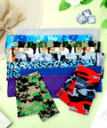 15 Pairs Unisex Arm Sleeves With UV Protection And Anti Slip Ice Silk Fabric For Running Cycling Driving And Outdoor Sports Breathable Cooling Sun Shield In Different Colors And Patterns Keeps You Cool displayed on a table.