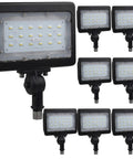 8 Pack Outdoor Led Flood Lights 30W 3000K Warm White Bronze Finish Tough As Nails Heavy Duty Waterproof Security Spotlights
