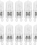 Clear Lens 40W G9 120V Halogen Bulbs Set Of 10 For Hanging Pendants And Chandeliers Sconces And Down Lamps JD T4 Type