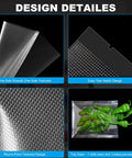 Meal Prep Ready Vacuum Sealer Bags For Food Storage 6x8 Inch 15x20 Cm Precut 100 Bags features and design details