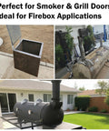 Heavy Duty Eight Inch By Two And A Quarter Inch BBQ Smoker Hinges Weld On Steel Door Hinges for smoker lid firebox and grill doors