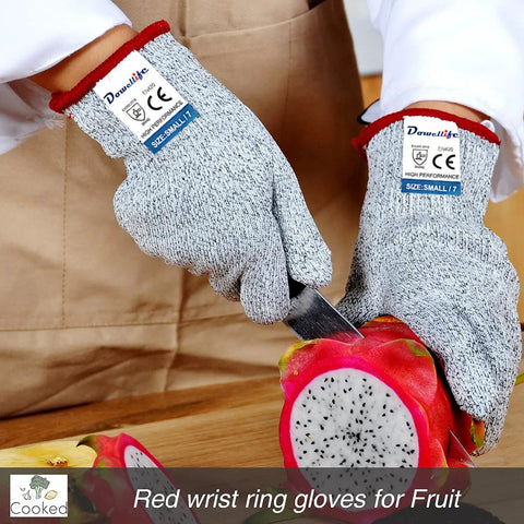 Food Grade Cut Resistant Gloves Level 5 Safety For Oyster Shucking Fish Fillet Processing Mandolin Slicing Meat Cutting And Wood Carving With High Dexterity Kitchen Grip For Pro Chefs And Home Cooks slicing dragon fruit