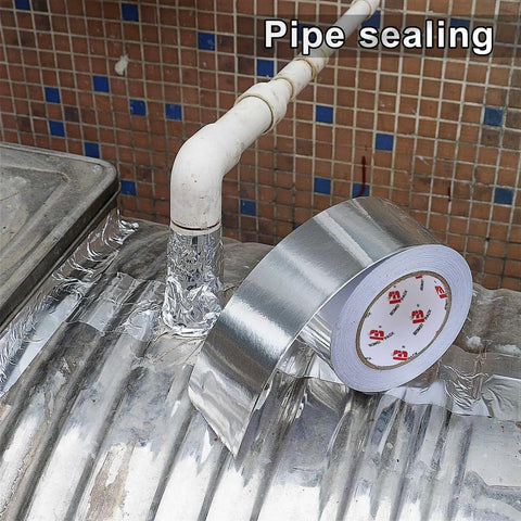 Heavy Duty Aluminum Foil Tape For HVAC Sealing And Patching High Temperature Silver Duct Tape used for pipe sealing
