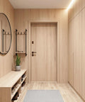 Dead Simple Peel And Stick Faux Wood Contact Paper For Kitchen Counters And Shelves Self Adhesive Vinyl Liner used in modern hallway decor.