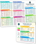 Pressure Cooker Cheat Sheet Magnet Set With 100 Plus Cook Times And Liquid Ratios No Guesswork Quick Guide For Fast Meals Strong Magnetic Kitchen Accessory White Finish showing detailed cook times and food categories.