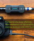Portable Phantom Power Supply 48V 12V Switch for Condenser and Shotgun Mics, Rechargeable Battery Pack with camera setup