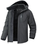 Men's Ski Jacket Waterproof Winter Coat With Detachable Hood Warm Insulated Snow Jacket That Blocks Cold Wind Lightweight Cotton Filled Liner