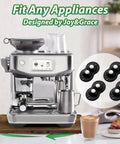 Slick Rolling Appliance Tray For Quiet Coffee Maker Sliding With No Sweat Countertop Moving Rustic Finish showcases a coffee maker on wooden base.