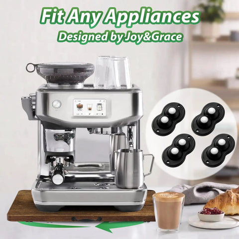 Slick Rolling Appliance Tray For Quiet Coffee Maker Sliding With No Sweat Countertop Moving Rustic Finish showcases a coffee maker on wooden base.