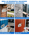 Through Wall Drop Box With Lock For Secure Mail And Payments Wall Mailbox With Rainproof Cover And 10 Inch Adjustable Chute Heavy Duty Locking Deposit Safe For Mail Rent Cash And Documents Off White installed in various locations