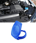 Porsche Cayenne 2003 Through 2018 Windshield Washer Fluid Reservoir Cap Cover Drop In Replacement Easy Install Durable Plastic Washer Fluid Cap 3Q0955455 Car Maintenance Accessory, blue cap next to engine bay