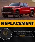 Brake Fluid Reservoir Cap Replacement With Rubber Gasket For Chevrolet Tahoe Suburban Silverado Colorado Traverse Volt And More GM Cars Durable Cap Seal Easy Install Leak Prevention OEM Style Fit Across GM SUV And Truck Line shown with GM truck